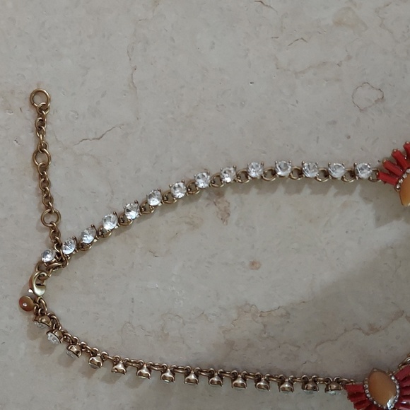 J. Crew Pink and Blush Art Deco Necklace with Rhinestones 20 Inches in Length - Picture 10 of 16